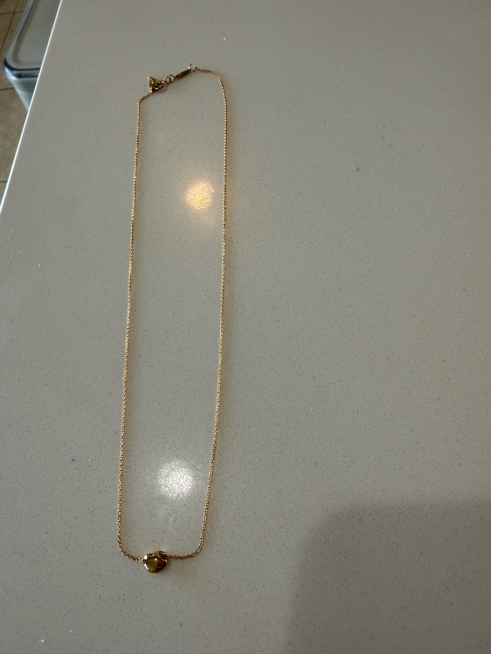 Tiffany & Co. Gold Elsa Peretti Bean Pendant Necklace - Picture 2 of 4